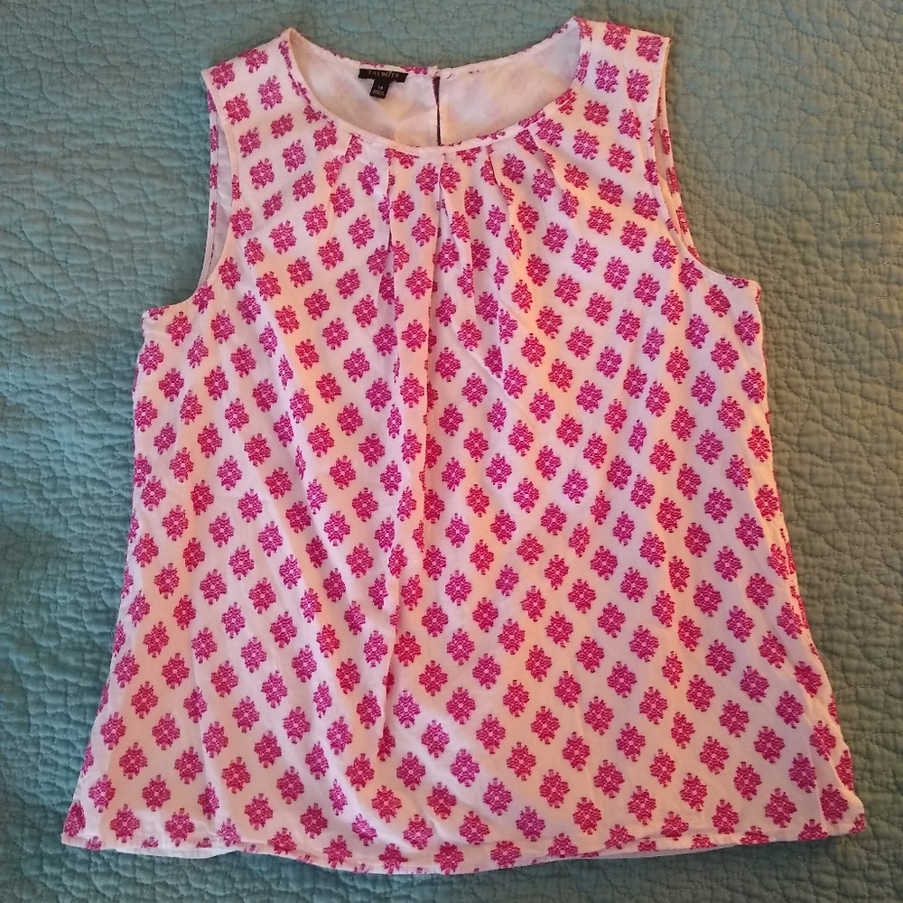 Talbots pink & white top